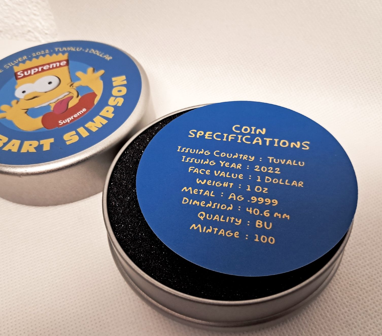 Tutti le monete: 1 OZ Silber Bart Simpson 2022: Lim. Auflage – Nuovo e nell'imballaggio originale da Weinfelden venduto da shopping-island 2