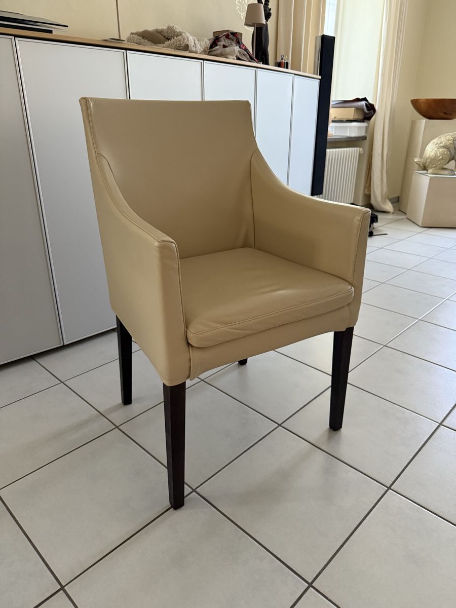 Flexform Stühle: 6 Lederstühle, Beige – Gebraucht aus Riken AG von fha_bzh8 2