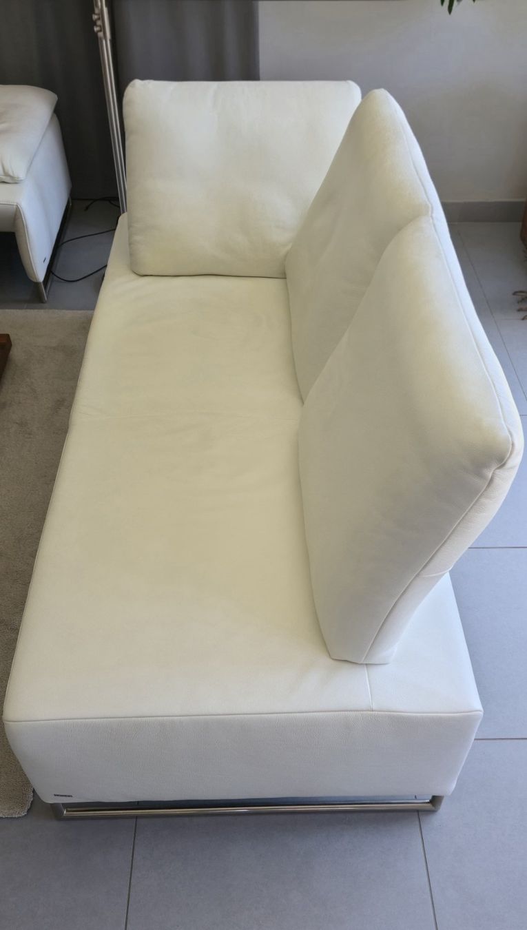 Koinor Divani: 2 elegante Sofas, Cremeweiss Leder, 2 Stück, top Zustand – Usato da Wettswil venduto da Susannecarla 4