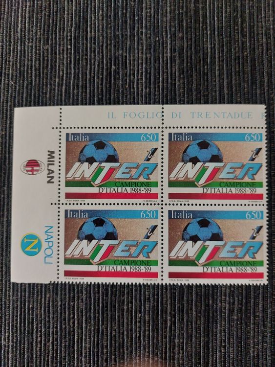 Francobolli Italia Repubblica - Serie Tematica Inter Calcio, 5 Emissioni Diverse, Nuovo Fior Di Stampa