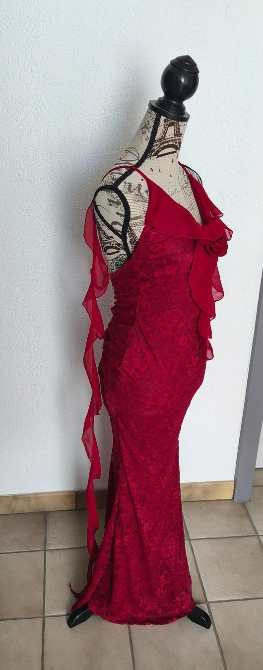 Vestiti: Robe de soirée rouge longue dentelle taille S – Nuovo e nell'imballaggio originale da Mervelier venduto da loi_69nw 1