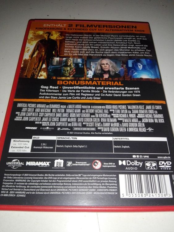 Halloween Kills (Extended Cut)  2 Filmversionen  D/E  ©'2021 4