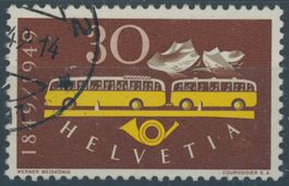 1949 - Post - Postauto - Abart - gestempelt