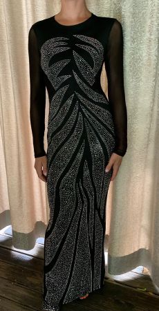 Maxi Abito da Sera con strass tg.M/L-nuovo-feste👌