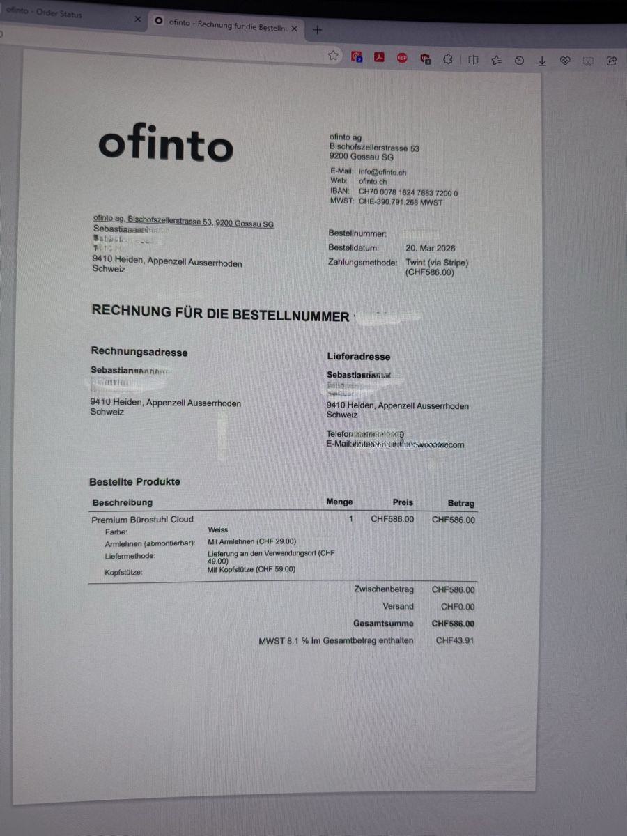 Sedie: Ofinto Premium Bürostuhl Cloud – Usato da Heiden venduto da seb_h2z7 1