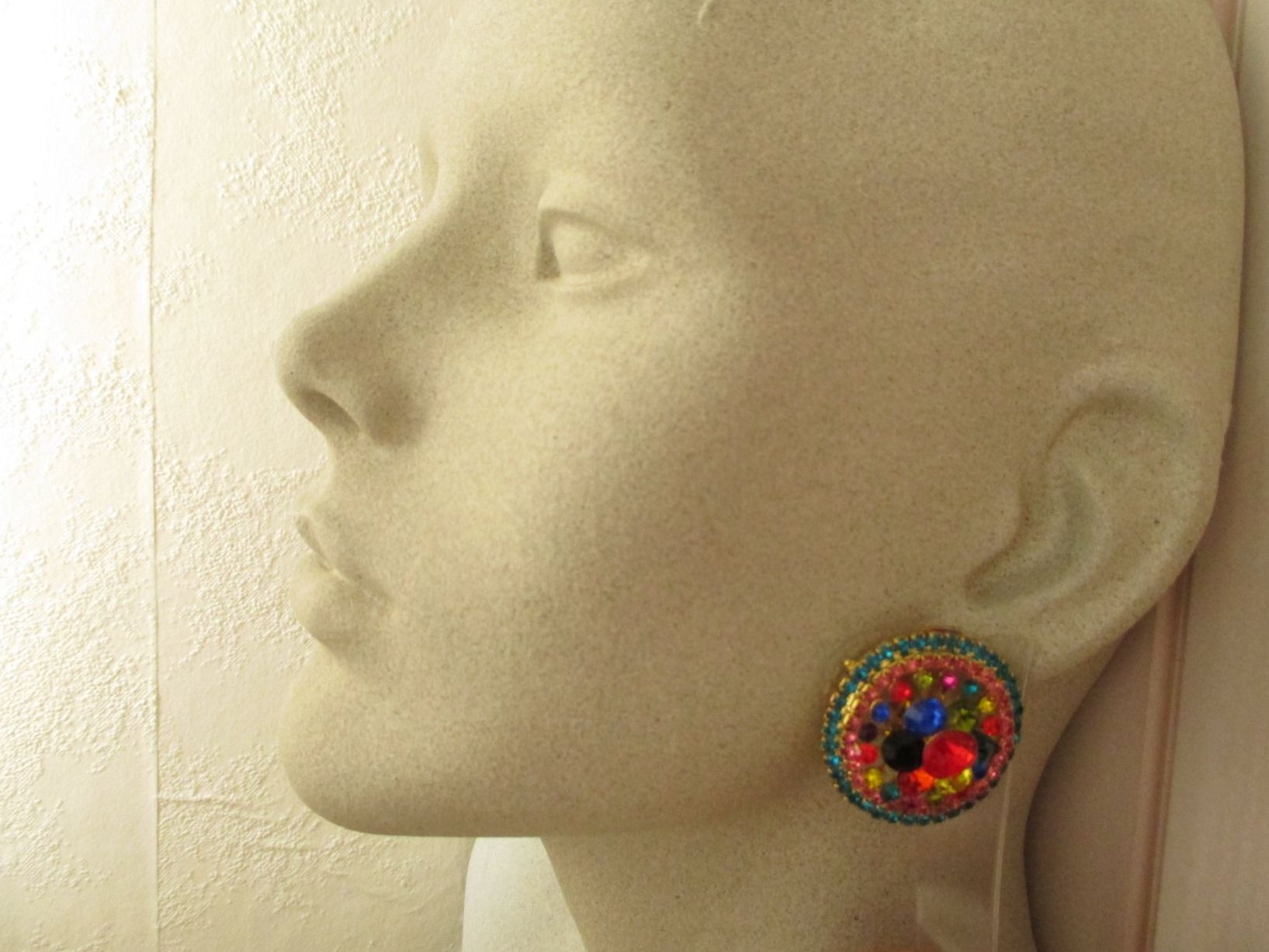 Ohrringe & -stecker: Statement Ohrclips Strass Vintage Clips Ohrringe – Gebraucht aus Rorschacherberg von Marubium 1