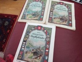 3 SCHWEIZERISCHE DORF-KALENDER 1934,1936,1941