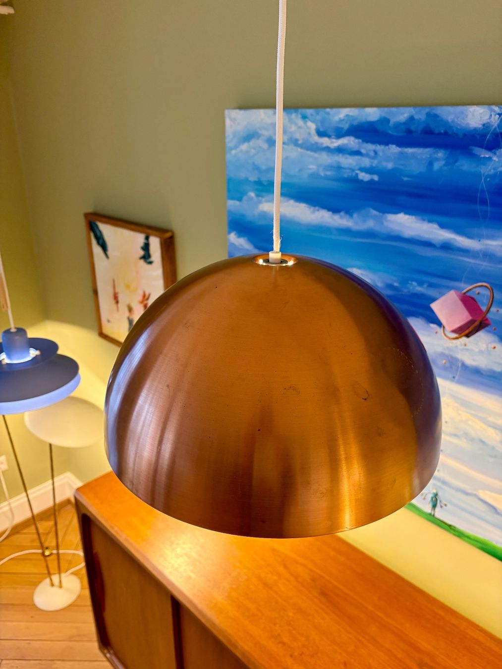 Lampadari & plafoniere: Staff Dome 70er Kupfer Deckenlampe Vintage – Usato da Basel venduto da LampenArt-Basel 3
