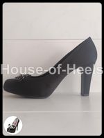 Escarpins Ariane 42 talon 10cm plateau 1.5cm velours noir
