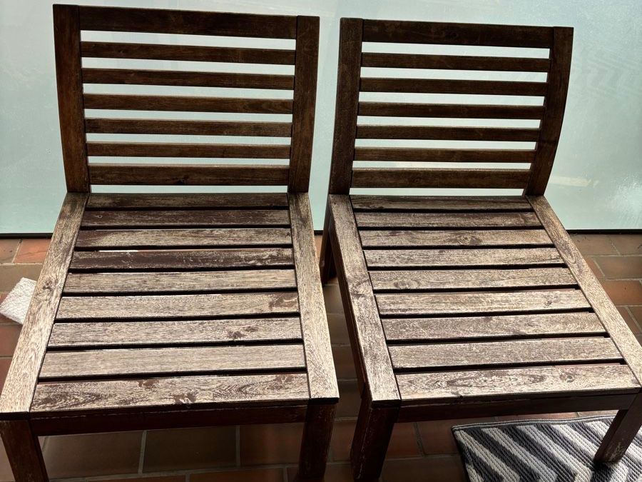 Ikea Sedie: Gartenstühle Holz 2er Set gebraucht – Usato da Münchenstein venduto da anna8713 2