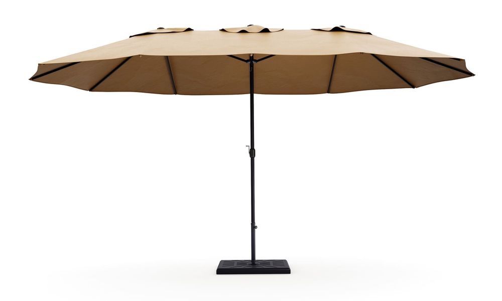 XXL Grosser DoppelSonnenschirm 460 x 270 cm braun Kaufen auf Ricardo