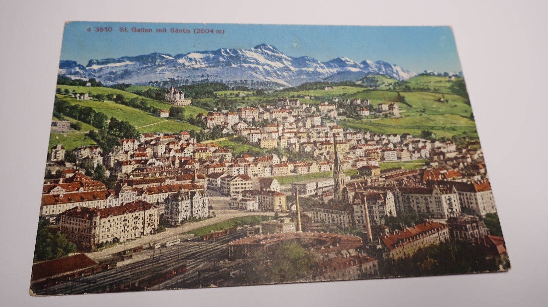 Ansichtskarten: St. Gallen mit Säntis – Gebraucht aus Cormoret von Pascalll2001 1