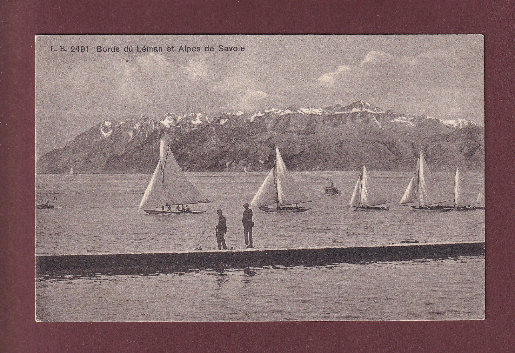 Cartoline postali: Bords du LEMAN - Voiliers – Usato da Pully venduto da nicecards