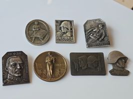 7x Aktivdienst Abzeichen Konvolut – ALLE mit Originalnadel