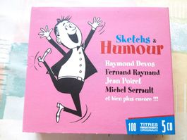 CD Sketch & Humour ( années 70 & 80 ) 5 Cds 100 sketches