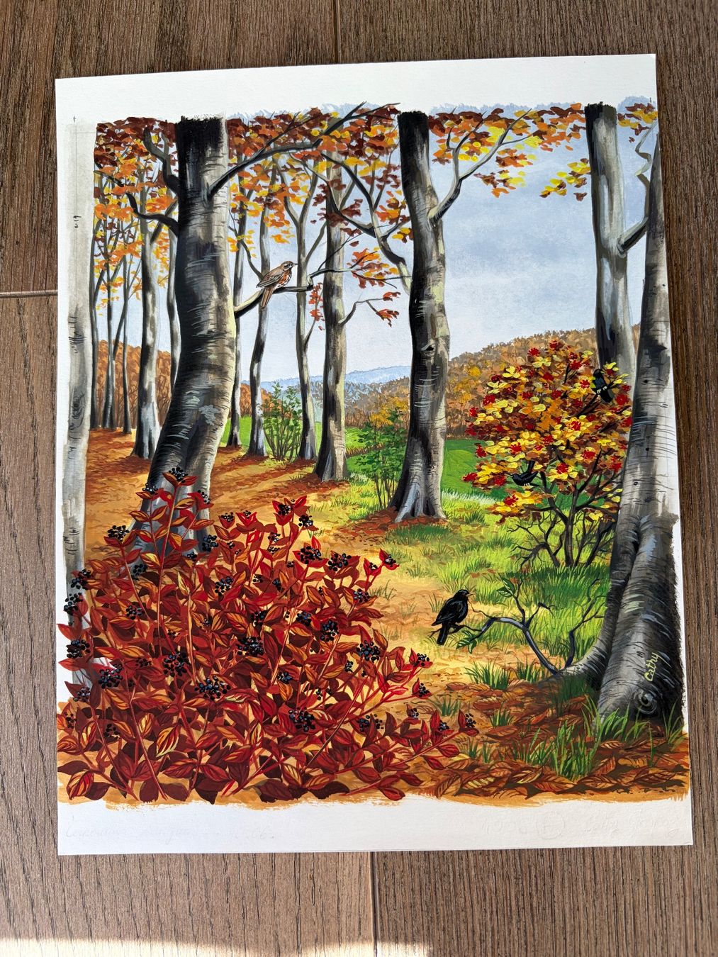 Dipinti: Original Bild Herbstlandschaft, handgemalt – Usato da Versoix venduto da chr_2rpz