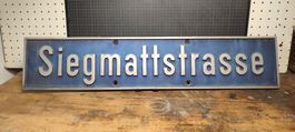 Wunderschönes Strassenschild Nr 4 Siegmattstrasse