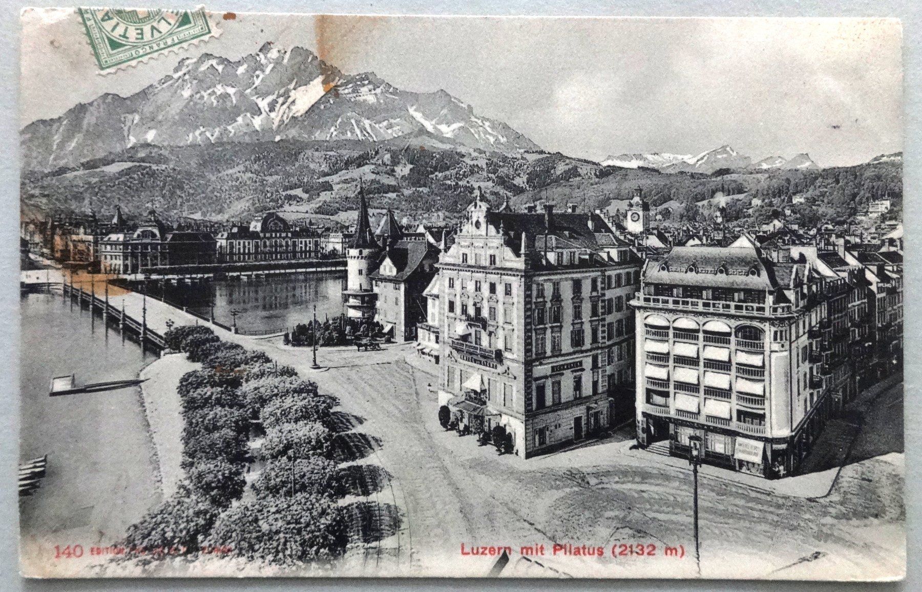 Cartoline postali: Luzern mit Pilatus (2132 m) – Usato da Fétigny venduto da Billy2miny