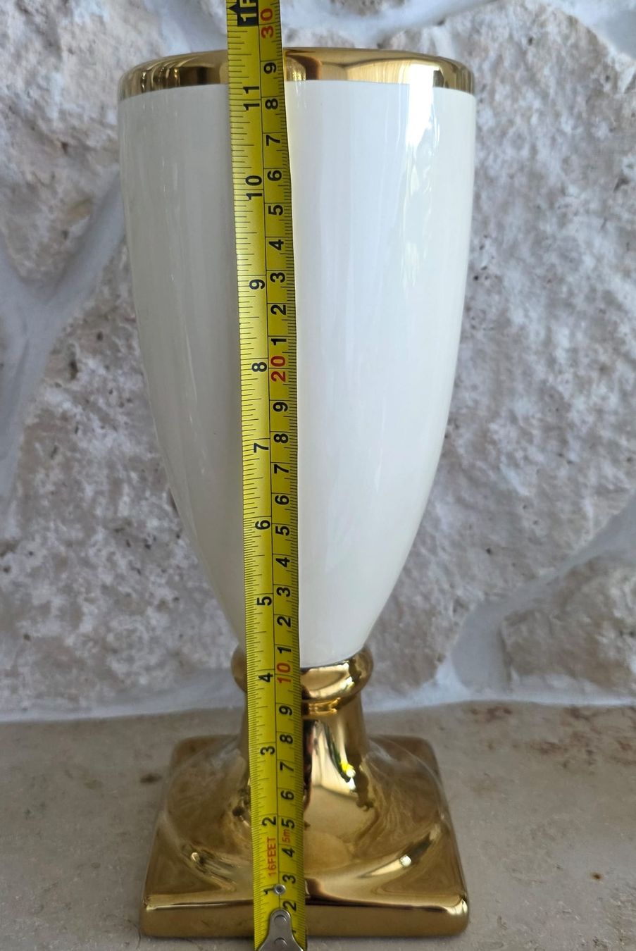 Vasi & Recipienti: Vase weiss Gold Keramik – Nuovo (secondo la descrizione) da Rheinsulz venduto da Dred 6