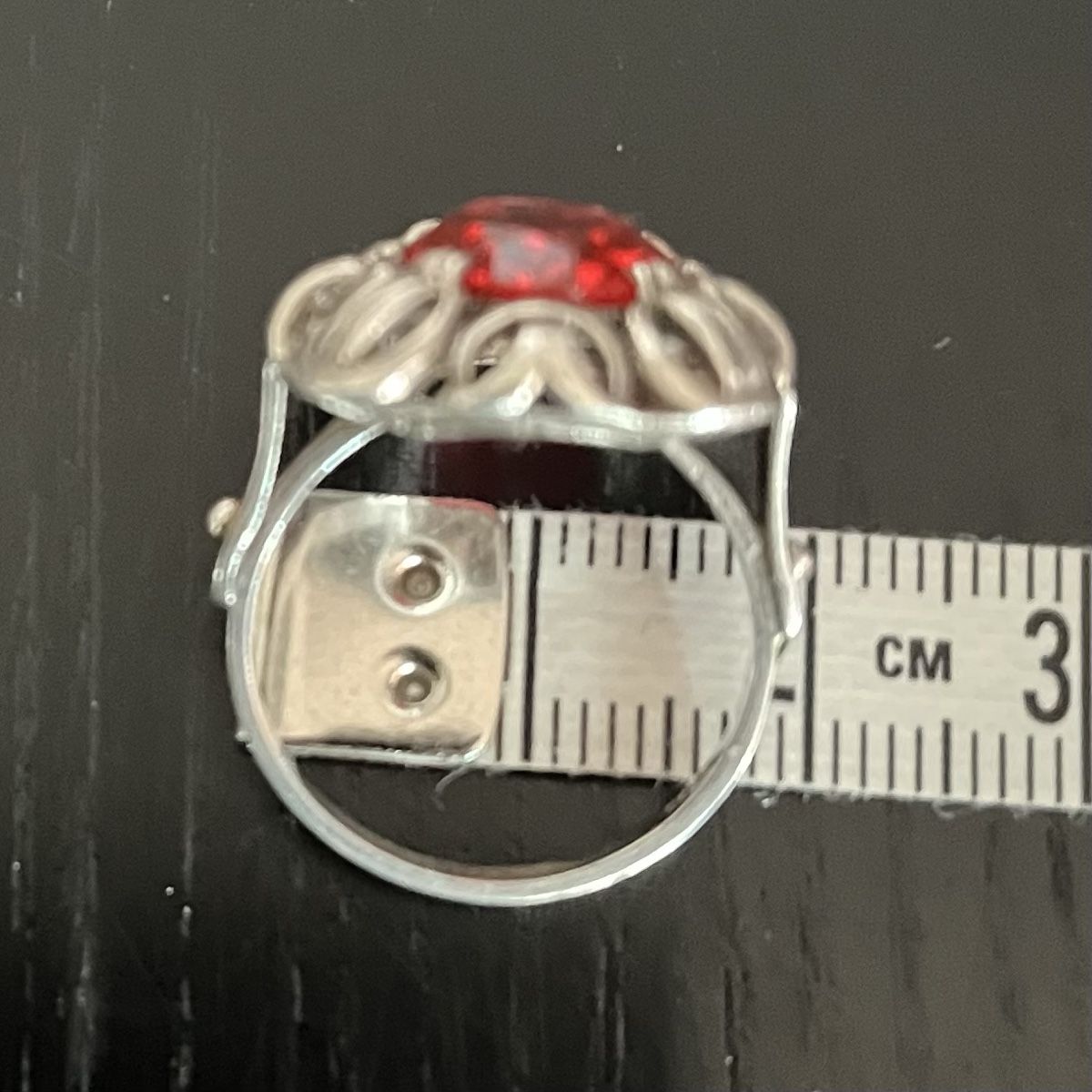 Anelli: Antiker Silber Ring mit rotem Stein / Art Deco? / 835 Silber – Usato da Biel/Bienne venduto da LadyDita 3
