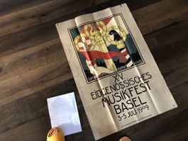 Original Plakat EIDG. MUSIKFEST BASEL 1909