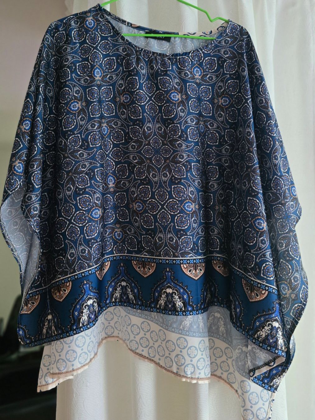 Tuniche: Schicke Tunika, blau gemustert – Usato da Meggen venduto da everydaysale