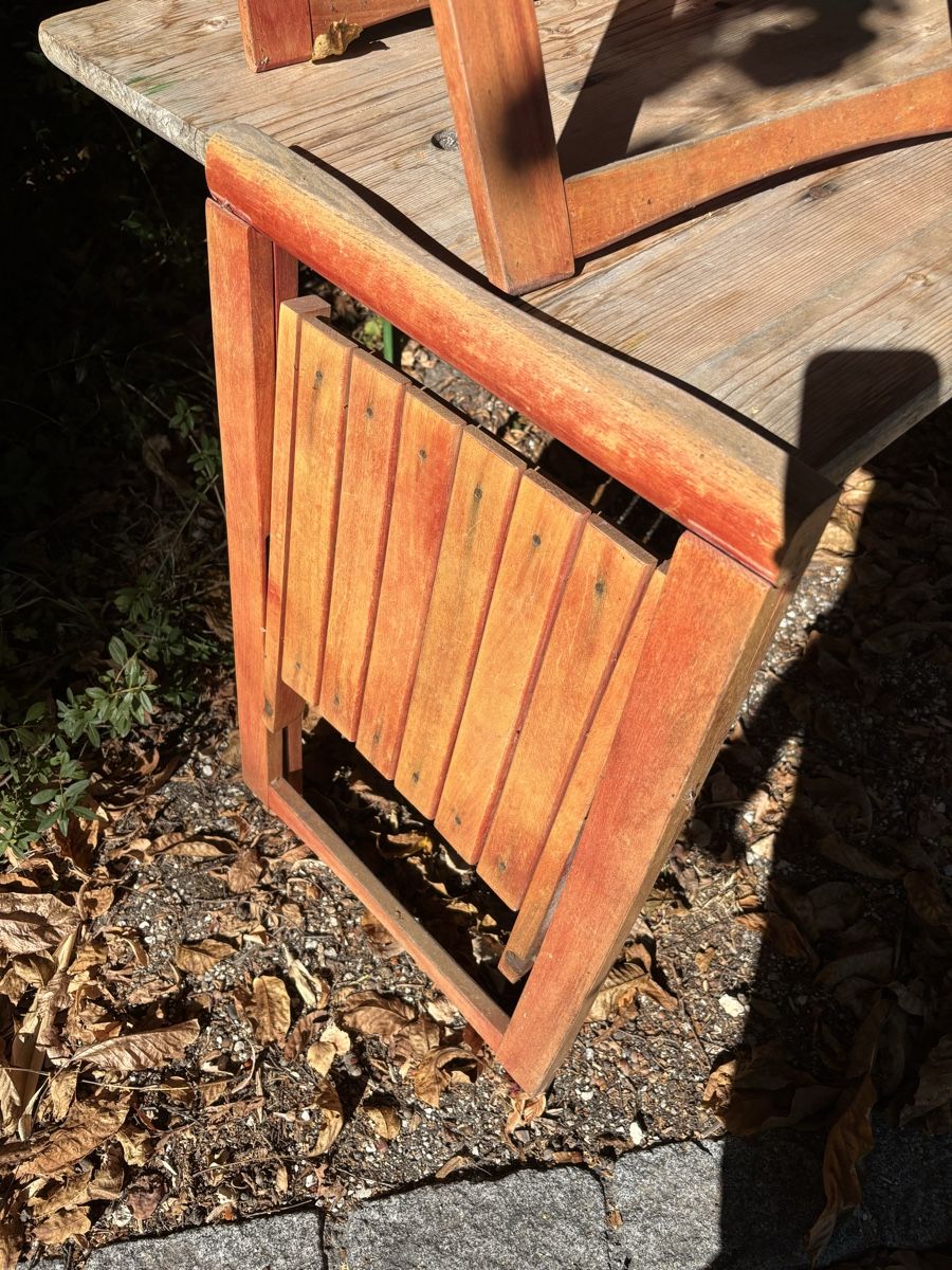 Sedie: 2 Klappstühle aus Holz – Usato da Derendingen venduto da giraffe12 3