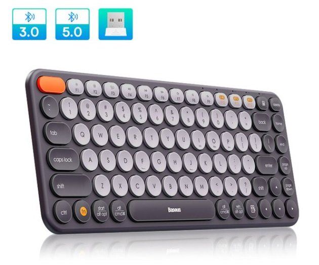 Tastiere: Baseus Mini Tastatur Bluetooth + 2.4 / 5 GhZ, kabellos – Nuovo e nell'imballaggio originale da Romanshorn venduto da pfimex