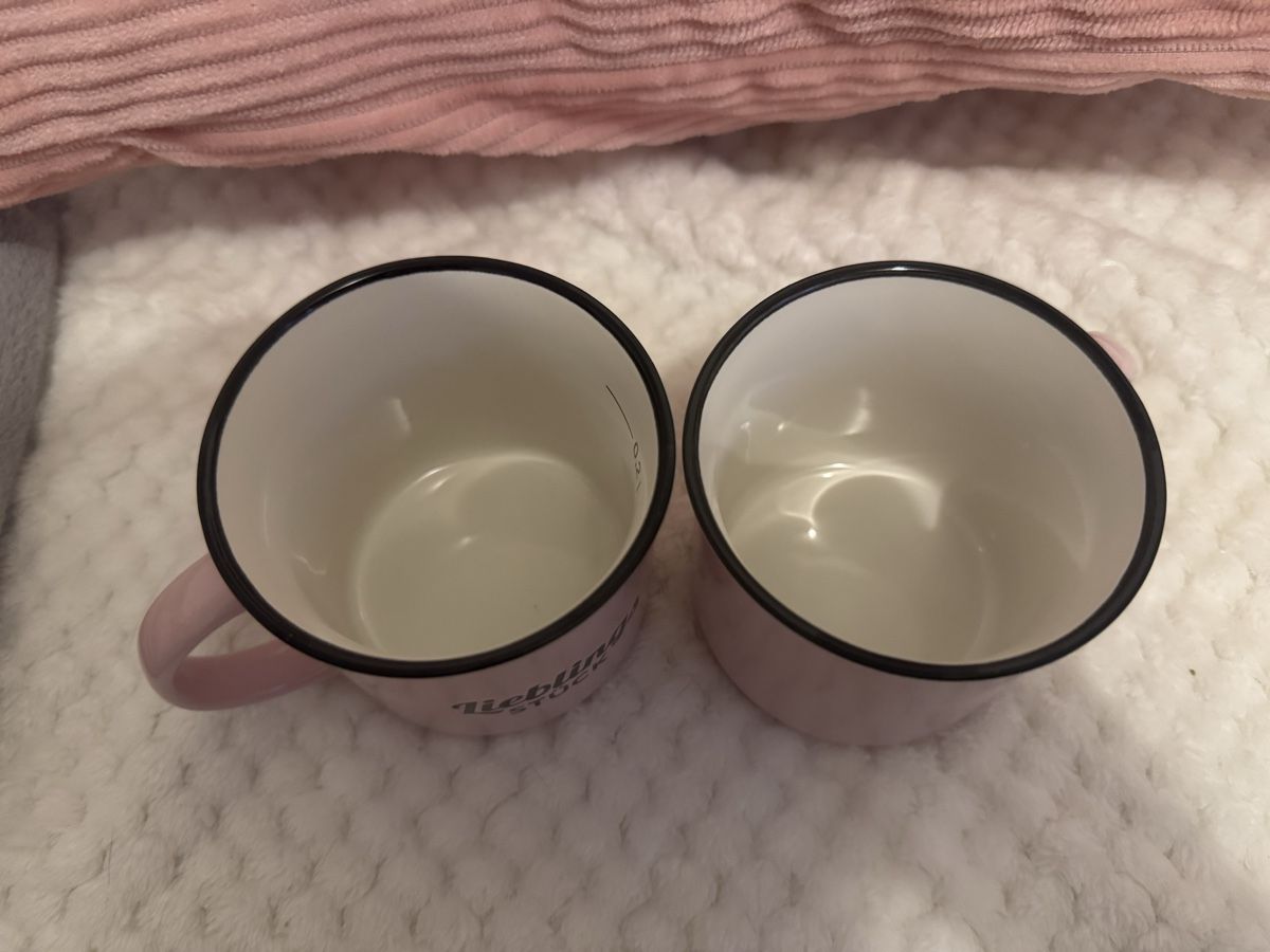 Tazze: 2 Rosa Tassen "Lieblingsstück" - Perfekt für Tee oder Kaffee – Nuovo (secondo la descrizione) da Künten venduto da bel_6wn2 2