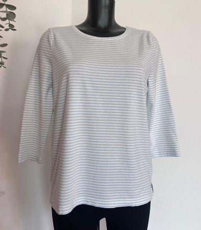 TOP 💜 Gr 42 GERRY WEBER Pullover hellblau weiss