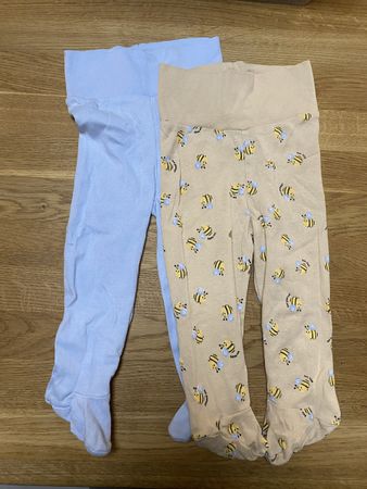 2 Baby Leggings Grösse 74 Baumwolle Biene