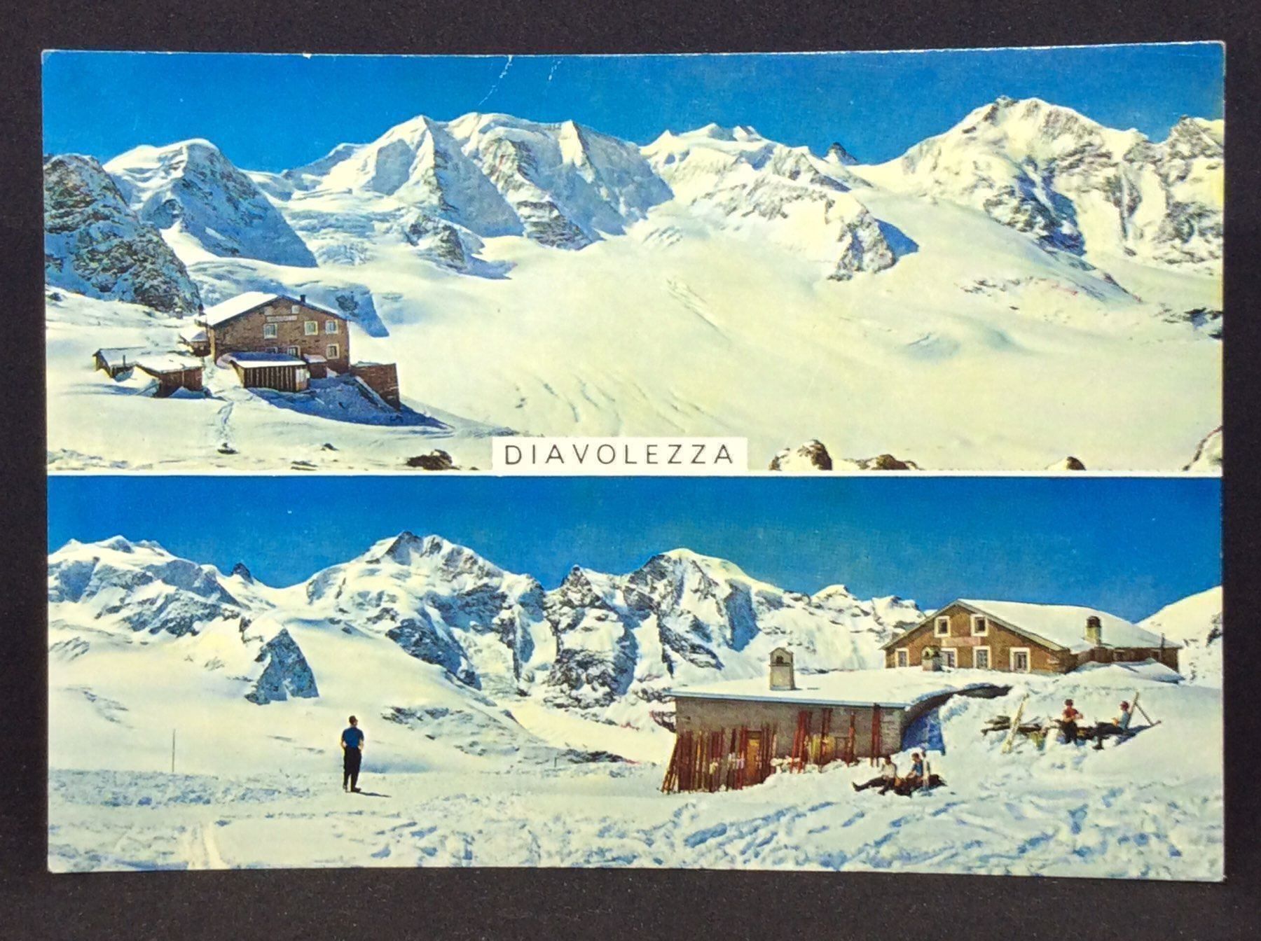 Ansichtskarten: Panorama vom Berghaus Diavolezza – Gebraucht aus Widnau von Brusi9