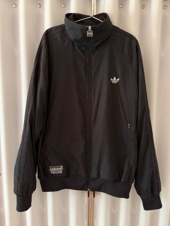 Adidas Chile 62 Jacket Black Track TopTrefoil Coat Size L