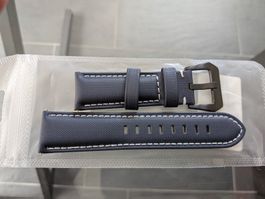 Bracelet de montre bleu nuit 24mm (BL12.5 / BC7.5cm)