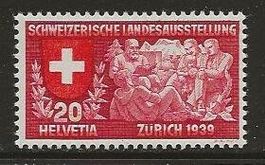 1939 ABART 20 Rp. Landesausst (d), postfrisch