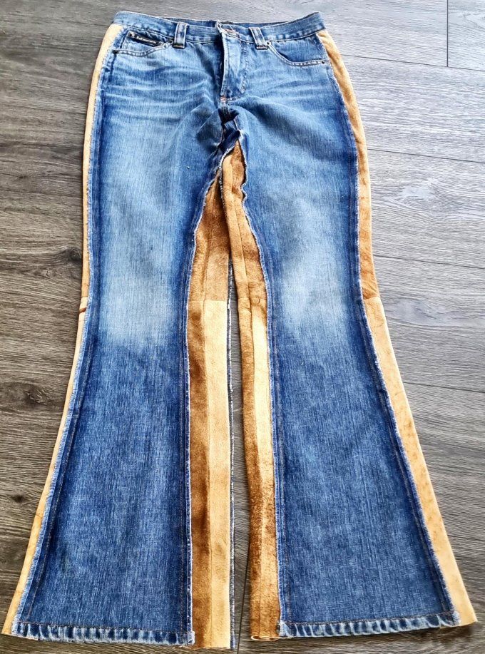 Dolce & Gabbana Jeans: Dolce Gabbana Jeans mit eingesetztem Leder – Usato da Uetliburg SG venduto da mafrey63