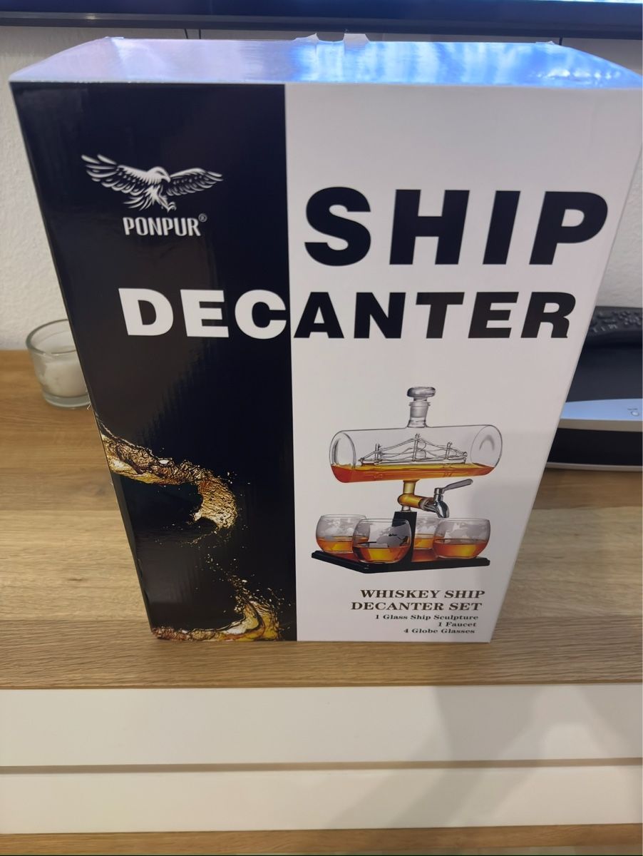 Bicchieri: Whiskey Dekanter Set Schiff Globus Gläser Geschenkidee Neu – Nuovo e nell'imballaggio originale da Amriswil venduto da ahu_w8qc 2