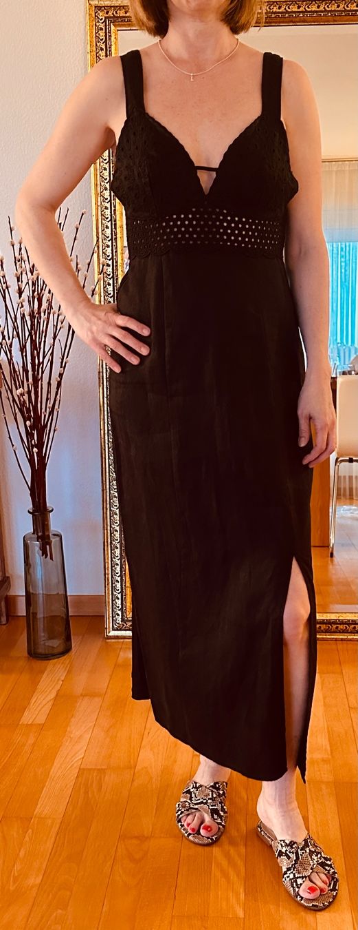 H&M Kleider: Leinenkleid mit Schlitz – Gebraucht aus baar von suzansuzan