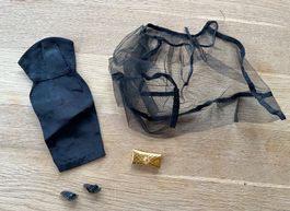 60er BARBIE "Black Magic“ Kleidung Dress Mattel Vintage