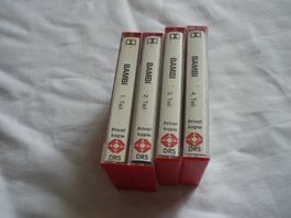 4x MC Kassette DRS Privat Kopie Bambi 1-4 teil Dialekt Rar