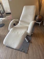 Relaxliege Leder weiss verstellbar von Pfister