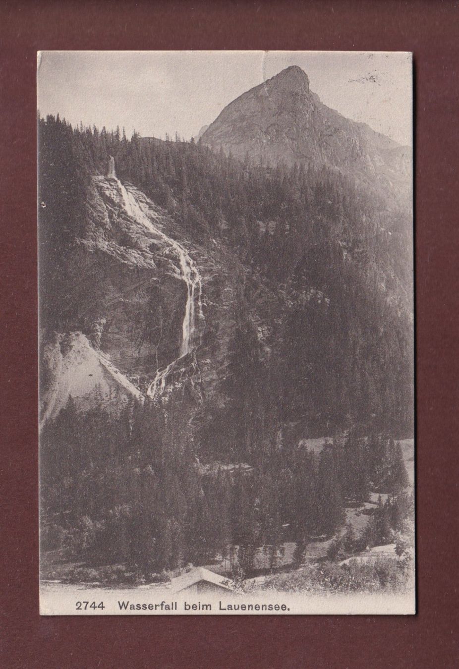Cartoline postali: Wasserfall beim LAUENENSEE - 1912 – Usato da Pully venduto da nicecards-shop