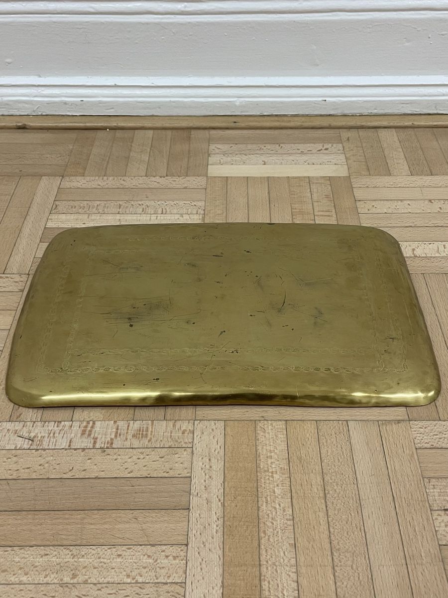 Piatti di portata: Handmade Messing Tablett vintage Serviertablett brass tray – Usato da Zürich venduto da Vintagewiesel 6