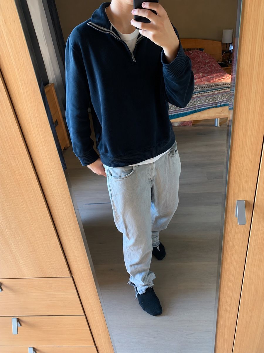 H&M Jeans: Jeans gris H&M Relaxed – Usato da Assens venduto da SireM