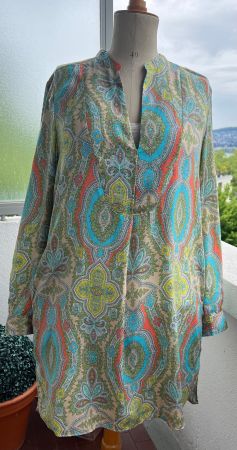 Zara Sommer Tunika Kleid mit Paisley Muster, Grösse L