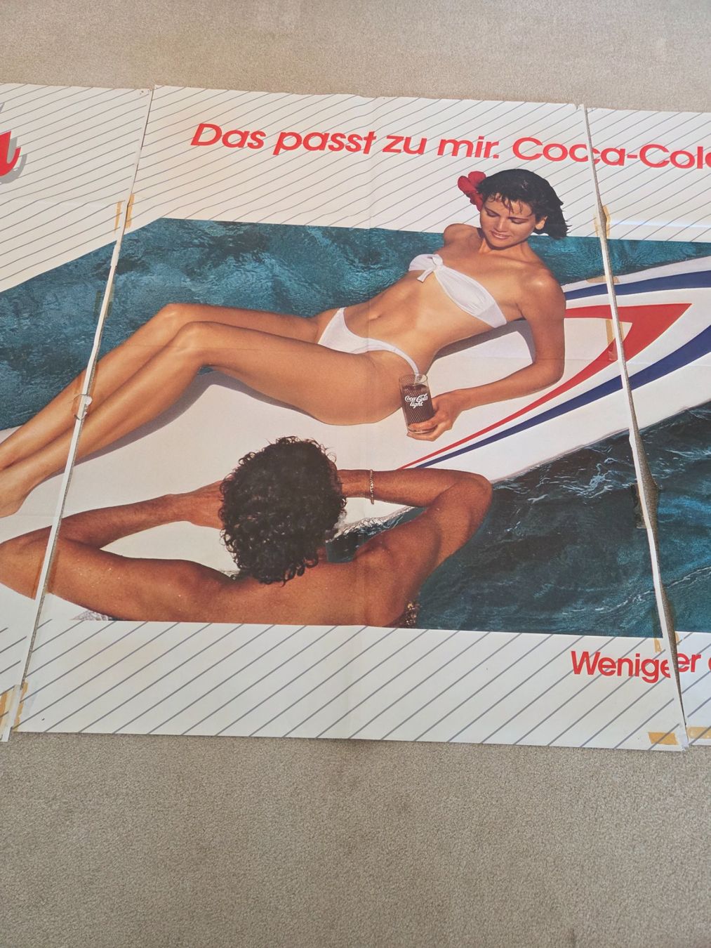 Foto & Immagini: Werbeplakat Coca Cola light - 1980er – Usato da Hünenberg venduto da pma_dm5g 2