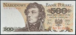 Polnische 500 Zloty Banknote von 1982 - Rarität!