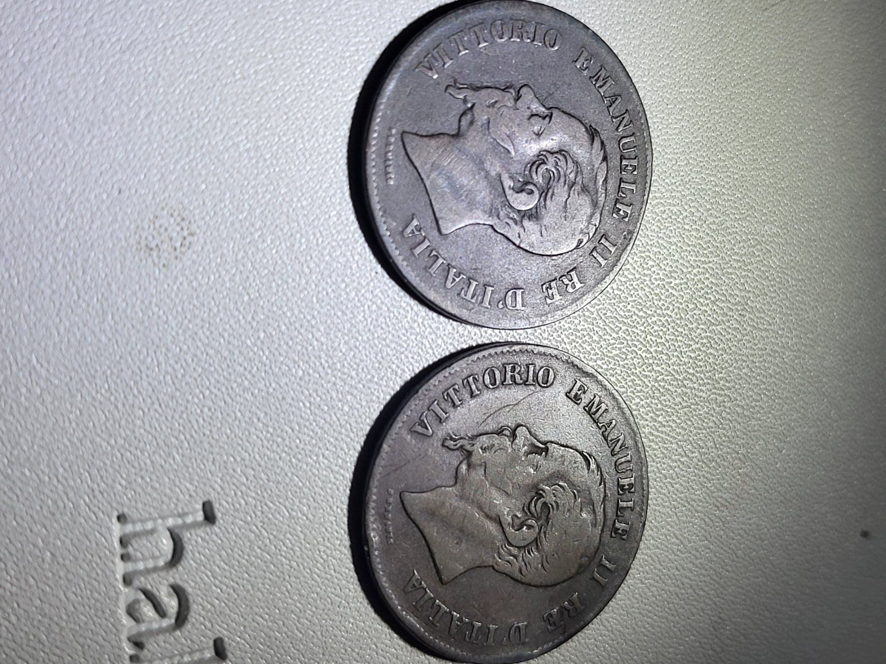 Tutti le monete: 2  x 5 cent coins, Italy, 1861 – Usato da Zürich venduto da mauritsve