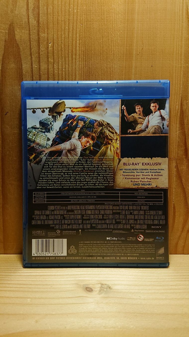 Tutti i DVDs: UNCHARTED Blu-Ray mit Tom Holland – Usato da Wilderswil venduto da Exebub 1