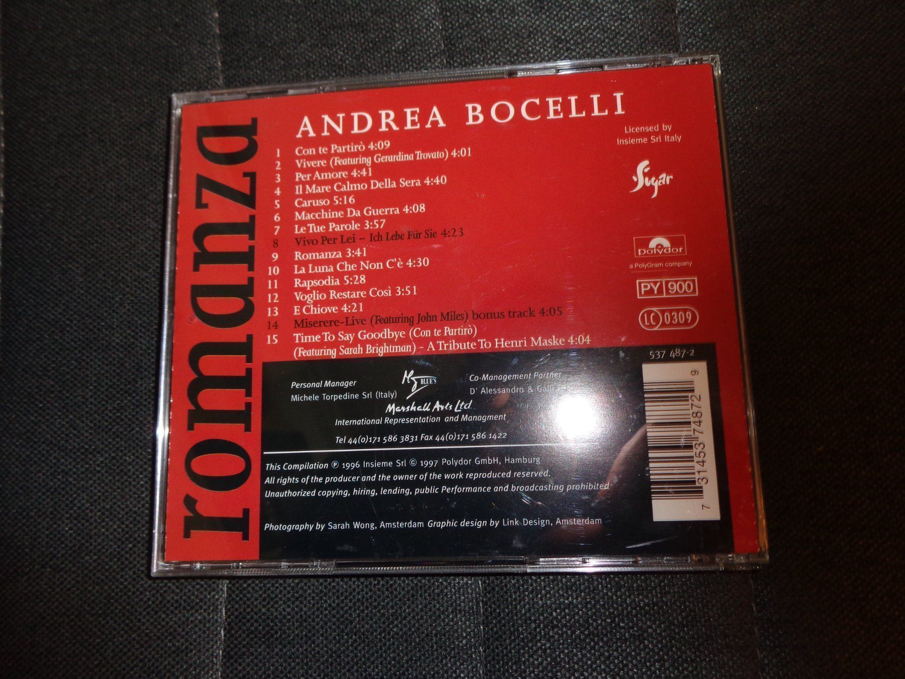 CD: Andrea Bocelli - Romanza CD – Usato da Olten venduto da Disc-Ausverkauf 1